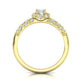 Anillo Delicate Twist de Oro 14k con Incrustaciones