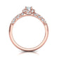 Anillo Delicate Twist de Oro 14k con Incrustaciones