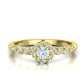 Anillo Delicate Twist de Oro 14k con Incrustaciones