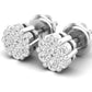 Aretes con Incrustaciones Brillantes en Forma de Racimo