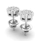 Aretes con Incrustaciones Brillantes en Forma de Racimo