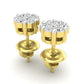 Aretes con Incrustaciones Brillantes en Forma de Racimo