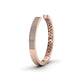 Hermoso Brazalete de Oro Rosado con Incrustaciones