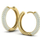 Aretes Hopp de Oro 14k con Incrustaciones Brillantes