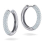 Aretes Hopp de Oro 14k con Incrustaciones Brillantes