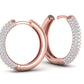 Aretes Hopp de Oro 14k con Incrustaciones Brillantes