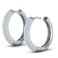 Aretes Hopp de Oro 14k con Incrustaciones Brillantes