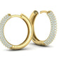 Aretes Hopp de Oro 14k con Incrustaciones Brillantes