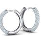 Aretes Hopp de Oro 14k con Incrustaciones Brillantes