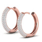 Aretes Hopp de Oro 14k con Incrustaciones Brillantes