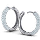 Aretes Hopp de Oro 14k con Incrustaciones Brillantes