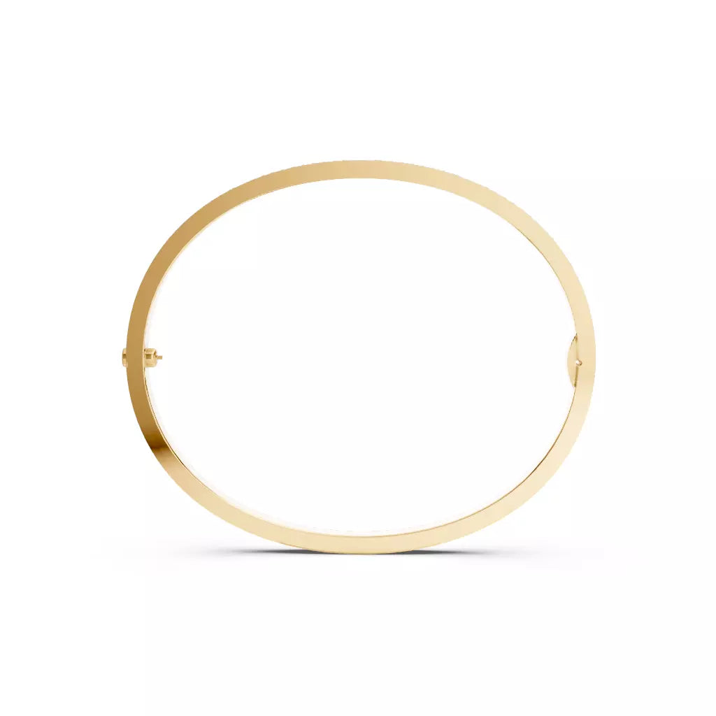 Refinado Brazalete Small de Oro Amarillo con Pavé de Incrustaciones