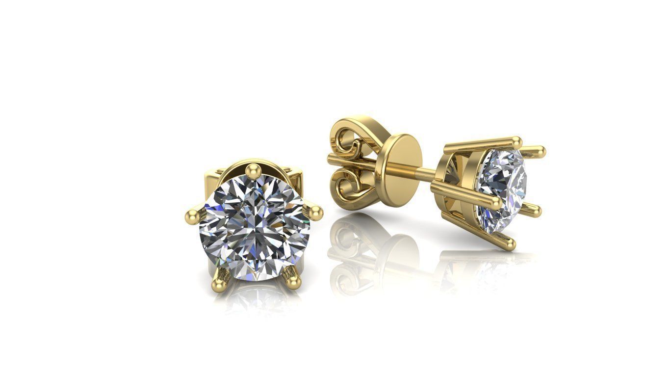 Arete con piedra preciosa y diamantes
