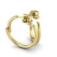 Aretes de Oro Amarillo Acompañadas de Brillantes Incrustaciones