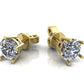 Aretes de Oro Amarillo con Incrustaciones Centrales Deslumbrantes