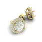 Aretes Circulares de Oro Amarillo con Incrustaciones