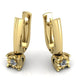 Aretes de Oro Amarillo Acompañadas de Brillantes Incrustaciones