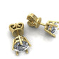 Aretes de Oro Amarillo con Incrustaciones Centrales Deslumbrantes