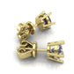 Aretes de Oro Amarillo con Incrustaciones Centrales Deslumbrantes