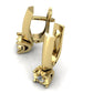 Aretes de Oro Amarillo Acompañadas de Brillantes Incrustaciones