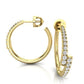 Aretes de Oro Amarillo Acompañadas de Brillantes Incrustaciones