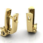 Aretes de Oro Amarillo Acompañadas de Brillantes Incrustaciones