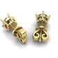 Aretes de Oro Amarillo con Incrustaciones Centrales Deslumbrantes