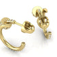 Aretes Nail de Oro Amarillo con Incrustaciones Brillantes