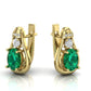 Aretes Elegancia Esmeralda en Oro con Diamantes