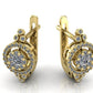 Aretes Circulares de Oro Amarillo con Incrustaciones