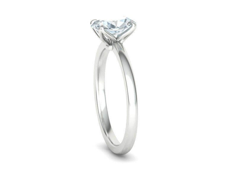 Anillo de Compromiso Elegante con Incrustación de Corte Oval