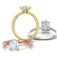 Anillo de Compromiso Solitario con Incrustación de Corte Oval