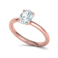 Anillo de Compromiso Elegante con Incrustación de Corte Oval