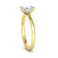 Anillo de Compromiso Solitario con Incrustación de Corte Oval