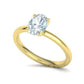 Anillo de Compromiso Elegante con Incrustación de Corte Oval