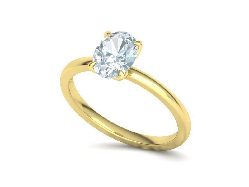 Anillo de Compromiso Elegante con Incrustación de Corte Oval