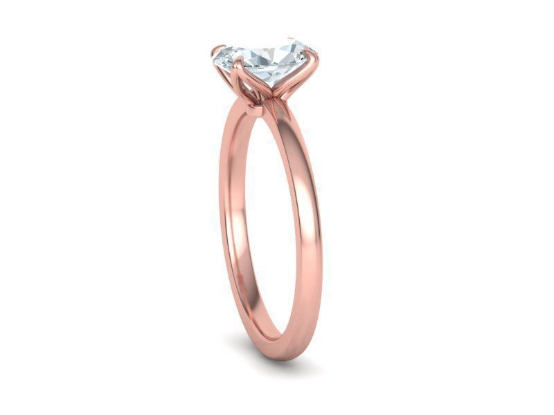 Anillo de Compromiso Elegante con Incrustación de Corte Oval