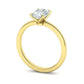 Anillo de Compromiso Elegante con Incrustación de Corte Oval