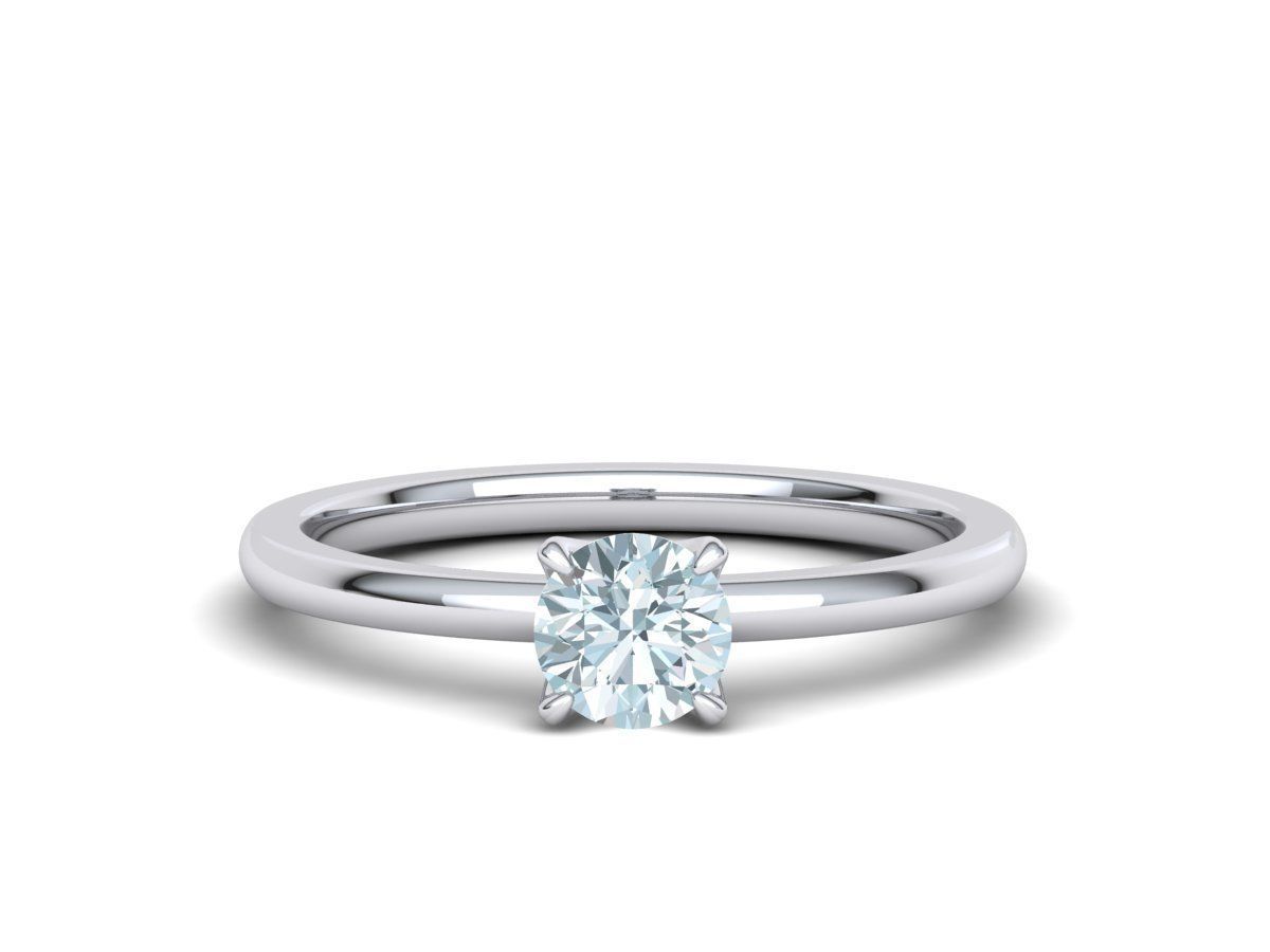 Anillo De Compromiso Four Claw con Solitario Oro 14k