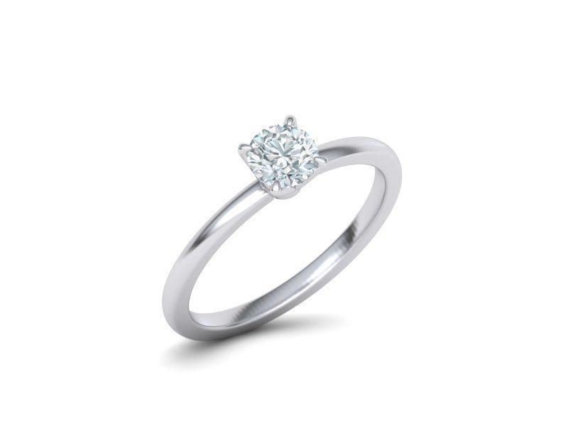 Anillo De Compromiso Four Claw con Solitario Oro 14k