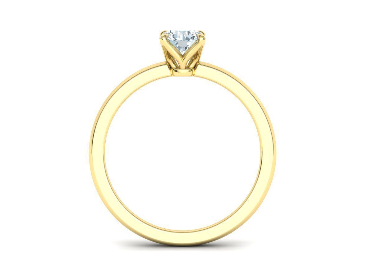Anillo De Compromiso Four Claw con Solitario Oro 14k