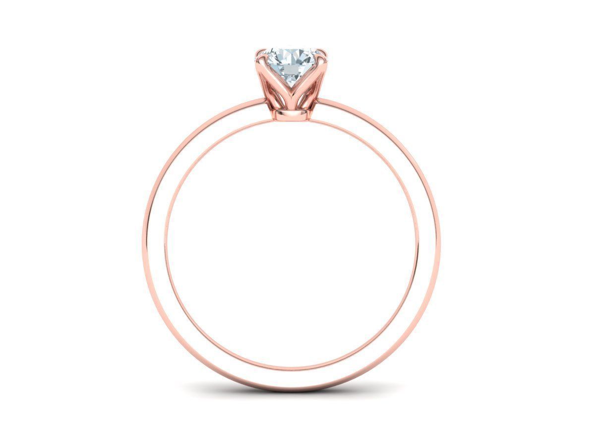 Anillo De Compromiso Four Claw con Solitario Oro 14k