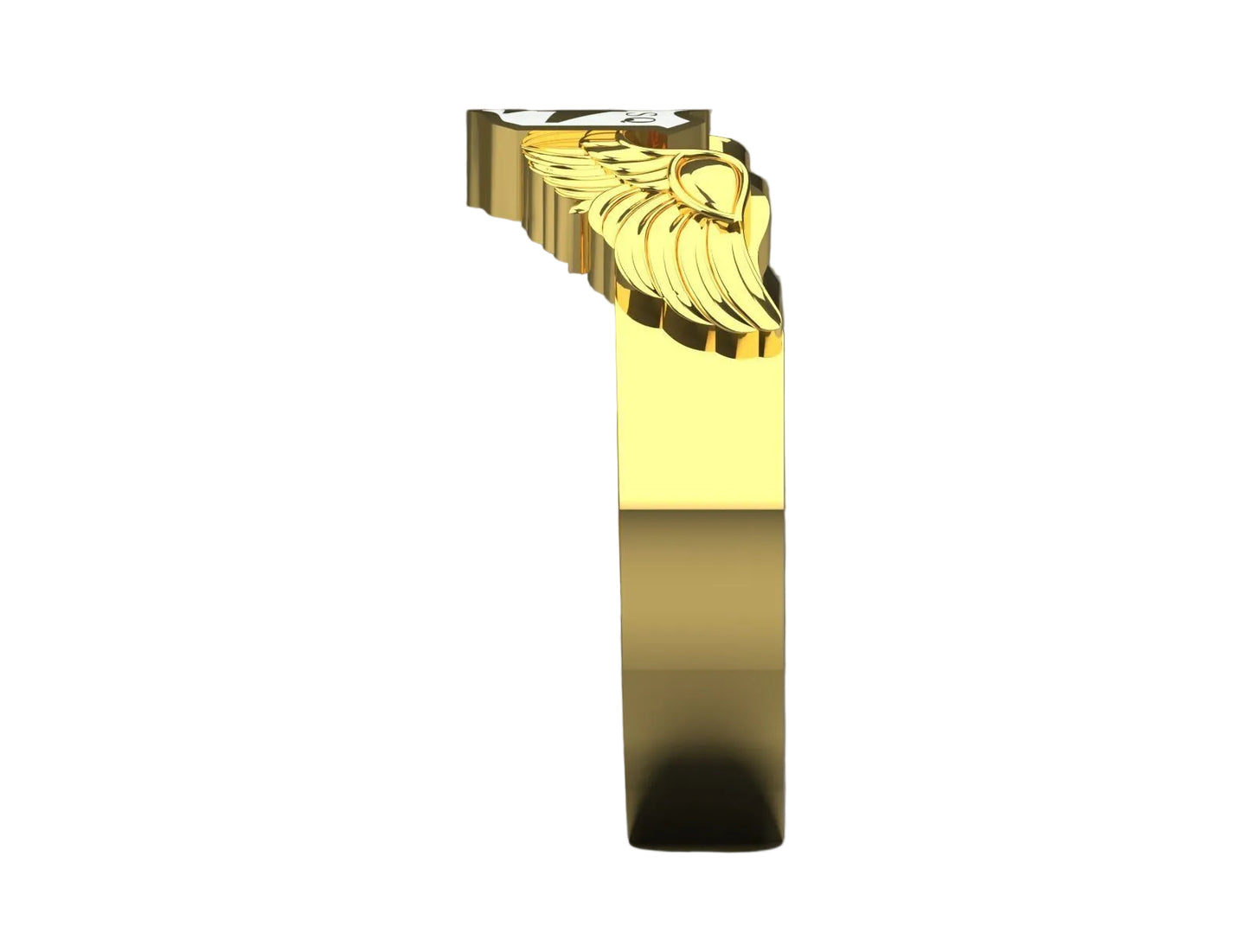 Anillo de Oro de Piloto con Logo de Avión