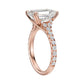 Anillo de Compromiso Hidden Diamond X Cathedral Corte Esmeralda
