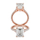 Anillo de Compromiso Hidden Diamond X Cathedral Corte Esmeralda