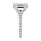 Anillo de Compromiso Hidden Diamond X Cathedral Corte Esmeralda