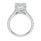 Anillo de Compromiso Hidden Diamond X Cathedral Corte Esmeralda