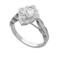 Anillo de Compromiso de Oro con Diamantes Central de Pera