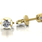 Aretes de Oro Amarillo en Forma de Estrella con Brillante Incrustacion