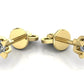 Aretes de Oro Amarillo en Forma de Estrella con Brillante Incrustacion